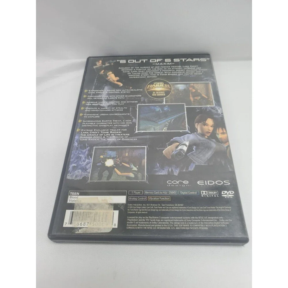 Lara Croft: Tomb Raider - The Angel of Darkness (PlayStation 2‎ PS2) CIB TESTED